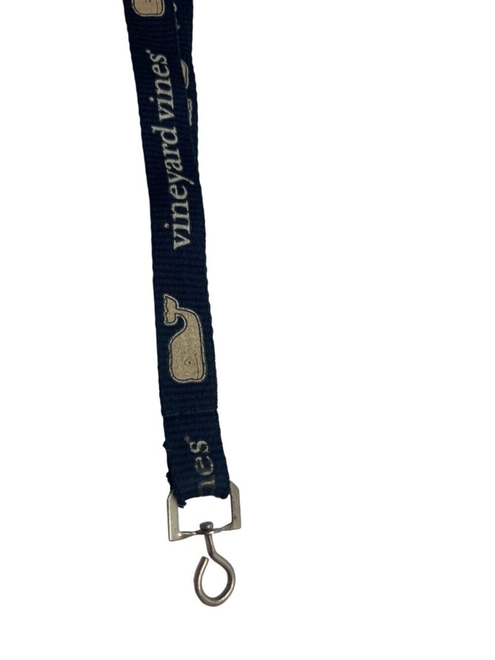 Vineyard Vines Navy Lanyard With Whale Logo & Metal Clip 17 Inches Long A492